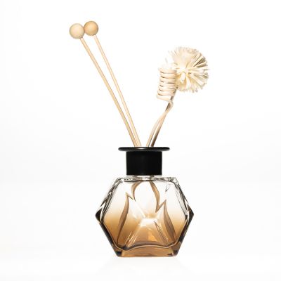Hot Sale 100ml 200ml Diffuser Bottle Gradient Brown Color Reed Diffuser Bottle