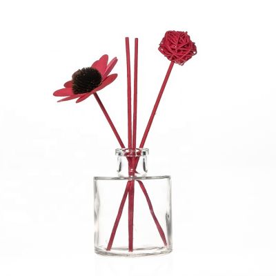 Hot selling 150ml empty cylinder glass aroma reed perfume diffuser bottles with corks