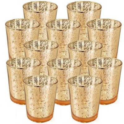 Votive glass candle Holder-Set of 12 Wedding Centerpieces for Table Glass Tealight Candle Holders Bulk