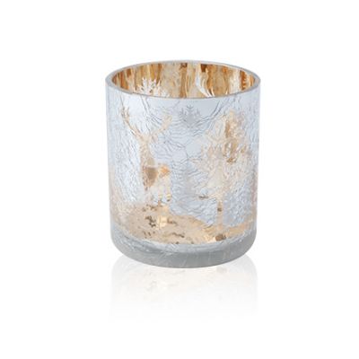 Mescente luxury rose gold crystal votive candle holder set