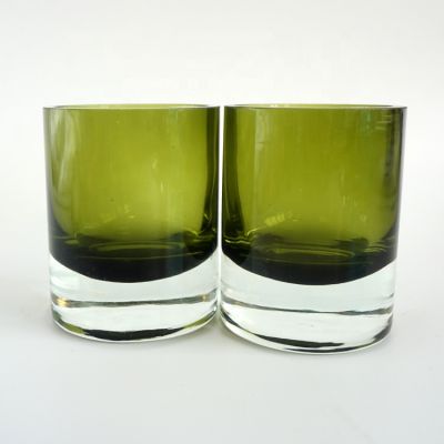 Handmade heavy design new candel jars glass 10oz 11oz glass candlesticks
