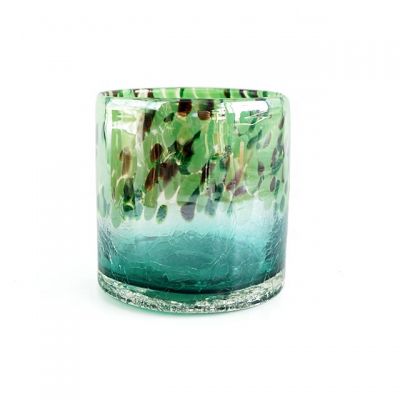 large candle jar 17oz colorful artistic handmade cracked candle cup for candle