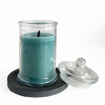 High Quality Clear Candle Jar with candle wax and glass lids for candle making