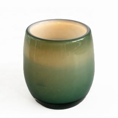 hand made egg shaped 460ml glass candle holder