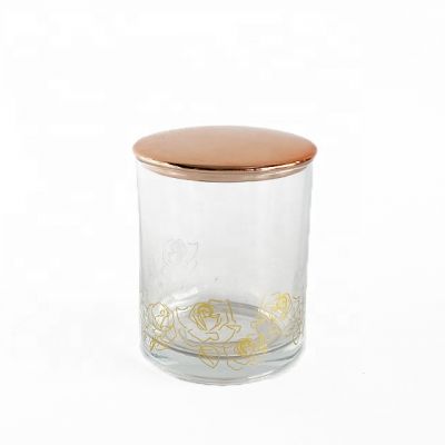 custom 10oz 300ml clear glass jar empty glass jars with lids for food