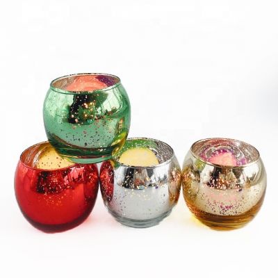 Electroplated 300ml candle jar hottest selling egg shaped glass candle jars