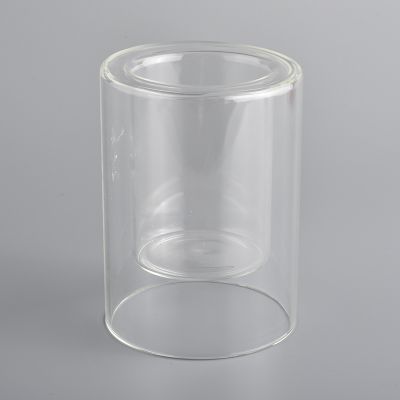 250ml double wall luxury glass candle jar for wholesale