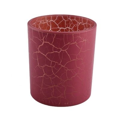 home decor crackle decoration glass candle jars