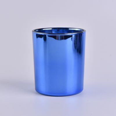 Popular Metallic Glass Candle Jars For Christmas Decoration