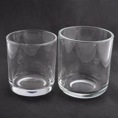 550ML Popular clear cylinder wholesale glass candle holder for home decoration