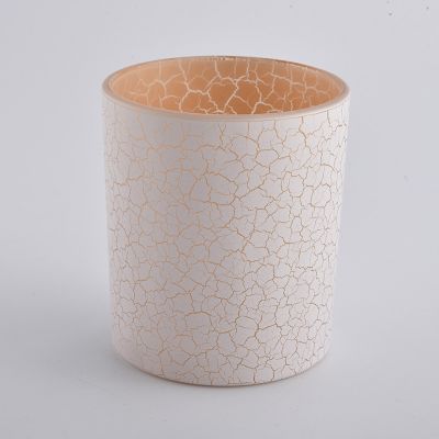 bicolor glass jar for home decor, beautiful glass vessel for candles