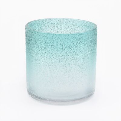 home decor 18oz ombre color glass candle jar