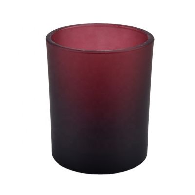 luxury ombre matte color glass candle jar