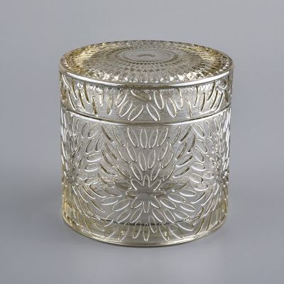 luxury 7oz glass candle jar with glass lid