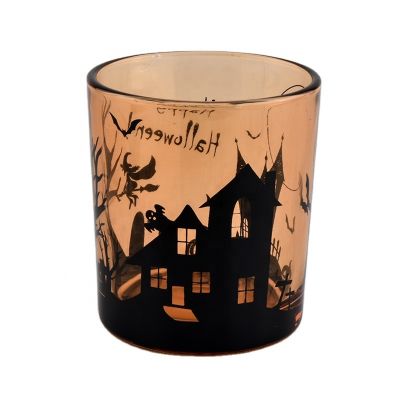 8oz glass candle jars with custom patterns
