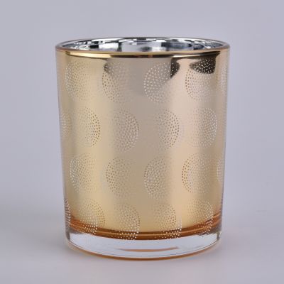 Christmas Decorative Gold Glass Candle Holders Wholesale