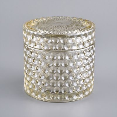 home decor engraving glass container with lid