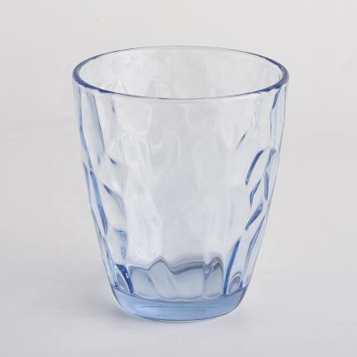 blue glass cup glass jars for candle making