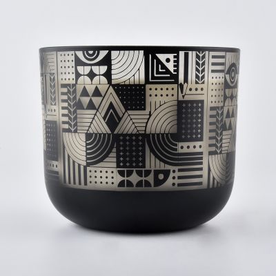 Luxury Black Glass Candle Jar