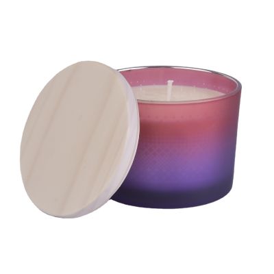 Popular 12oz glass candle jar with lid
