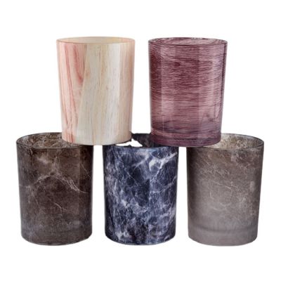 hydrographics transfer printing glass candle holders for christmas
