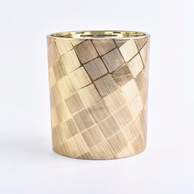luxury 10oz leather glass candle jar