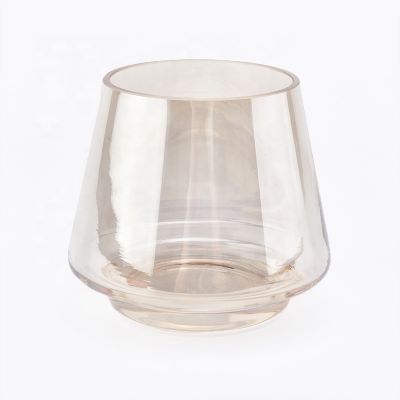 transparention plating glass candle containers