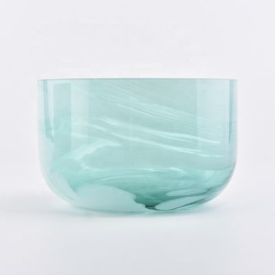 Wholesales luxury green glass candle jar