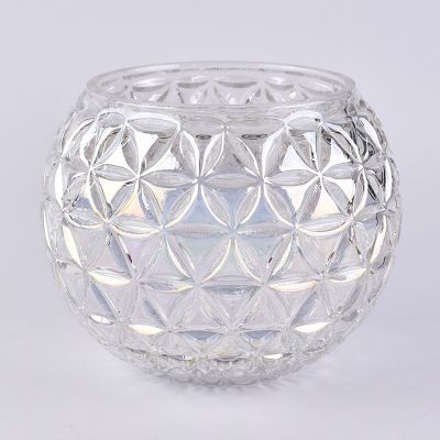Custom clear votive plating glass candle jars