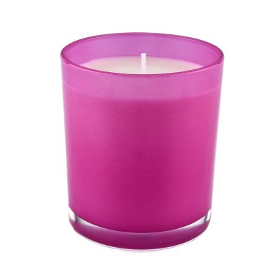 Large iridescent glass candle jars for candle wax