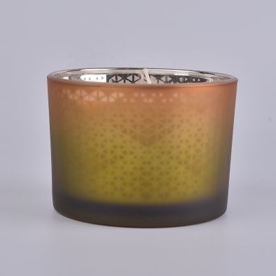 10oz 14oz 20oz Wholesales Customized frosted candle glass jars with wooden lid