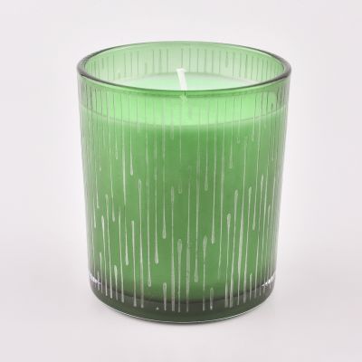 Wholesale sanding pattern glass candle jars