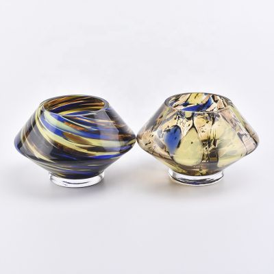 10oz 16oz Luxury custom iridescent glass jar candle container