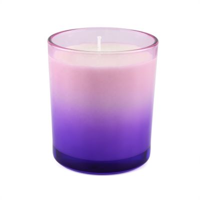 Gradient color glass candle jars for new candle development