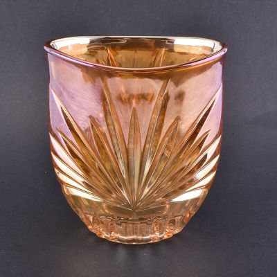 Customized oval-shape candle container votive glass candle jars home decor wholesale