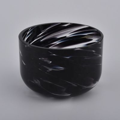 black glass vessels for candles