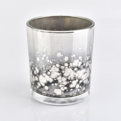 antique silver glass jars, unique glass vessel for candle making