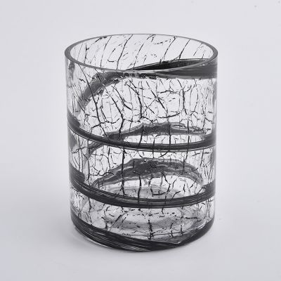 straight sided hand made glass candle holders