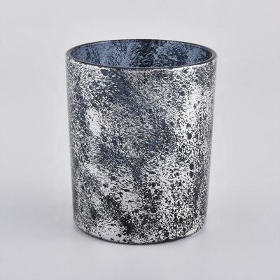 metal painting decorative glass candle jars for home fragrance