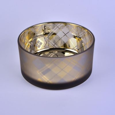 16 oz glass candle vessel with laser, large decorative glass candle container