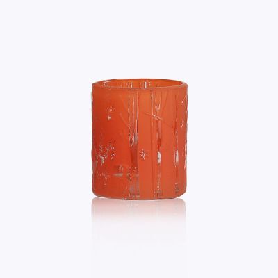 Factory Direct Sale Empty Deer Glass Candle Cup For Christmas Decortaion