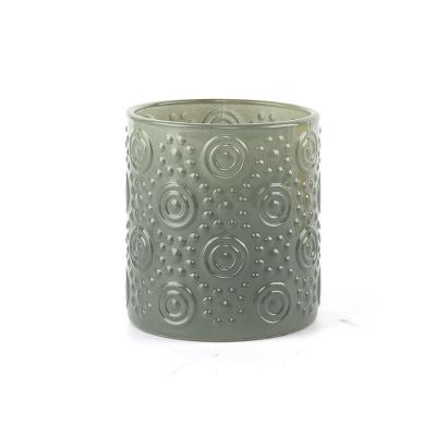 7oz empty purple grey spray candle jar very cheap candle jar with relief