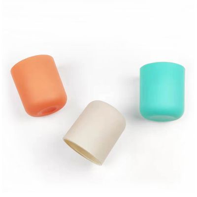 Colorful Sprayed Glass Candle Jars With Lid Empty Glass Containers for Candles
