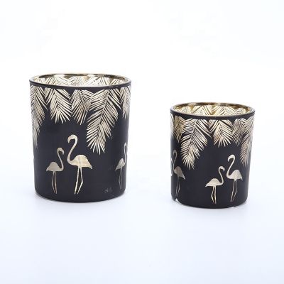 Decorative Black Aromatherapy Antique Luxury Wholesale Glass Candle Jars