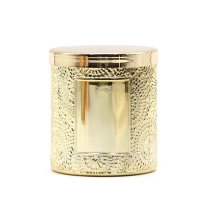 Wholesale Luxury Customized Vessels Glass Golden House Large Vessel Gold Candle Holder