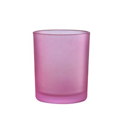 Wholesale 8oz Custom Colored Glass Candle Container Frosted Jar For Candle