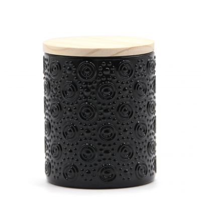 NEW Empty Candle Vessels Glass Candle Jars with Lids Black Candle Containers
