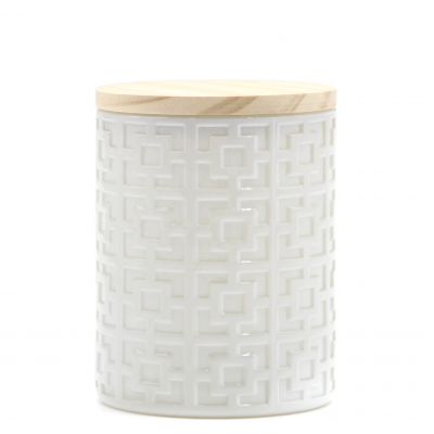 NEW White Empty Candle Glass Jar Candle Container with Lid