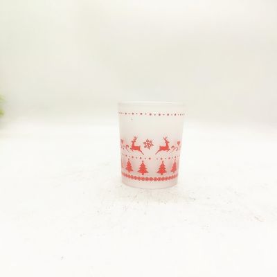 Red circle logo elk plus snowflake fiery red candlestick
