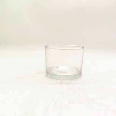 4 oz wide-bore cup with crown-like flower glass candle holder